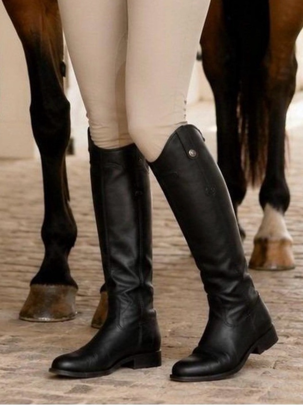 Frye Melissa Tall Black Leather Riding Boots Size 10 Equestrian Style